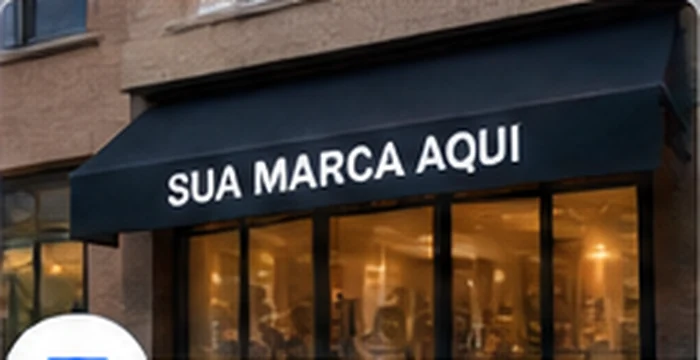 Ilustração conceitual de fachada comercial
